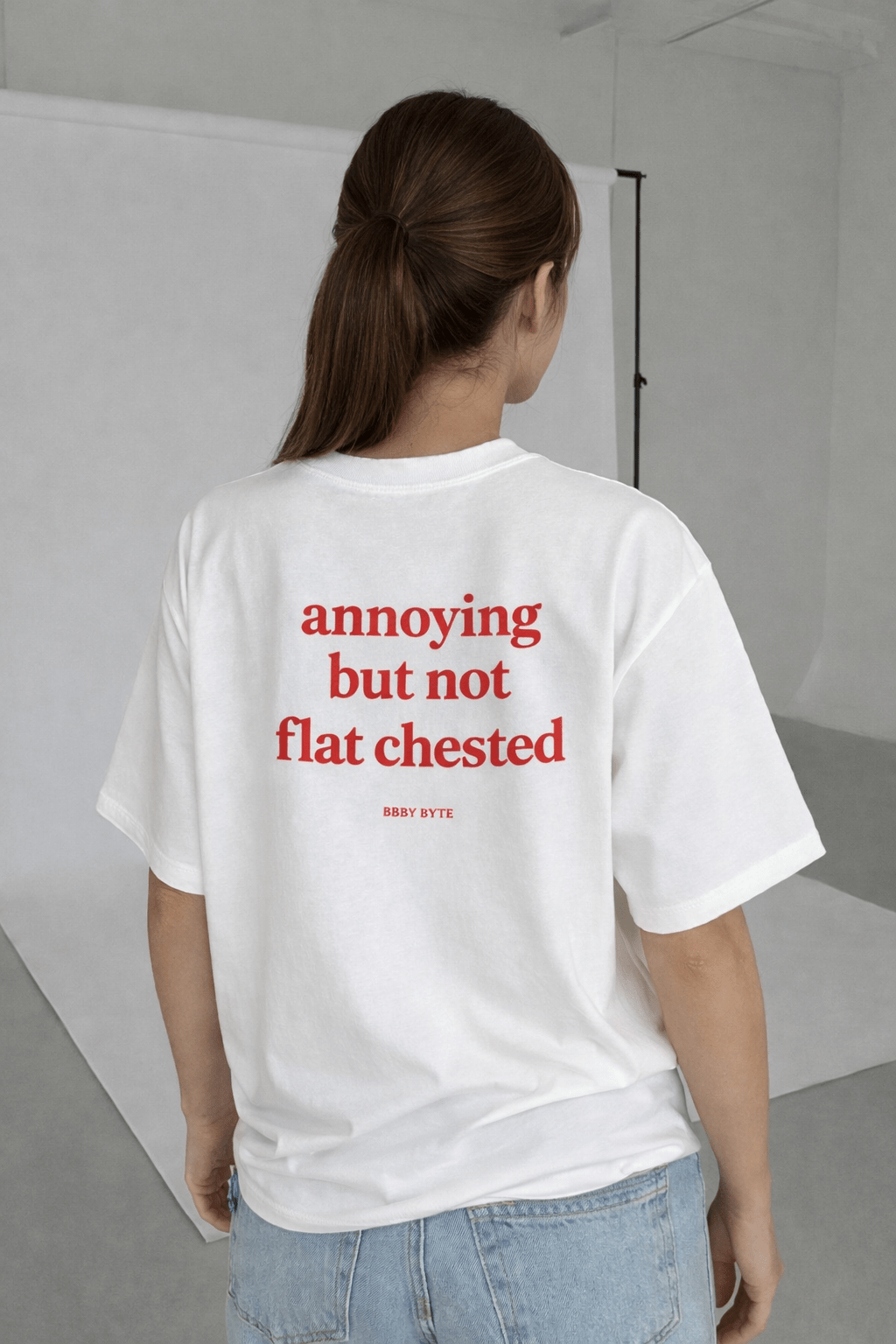 annoying but not flat chested Unisex Tshirt - Baby Byte