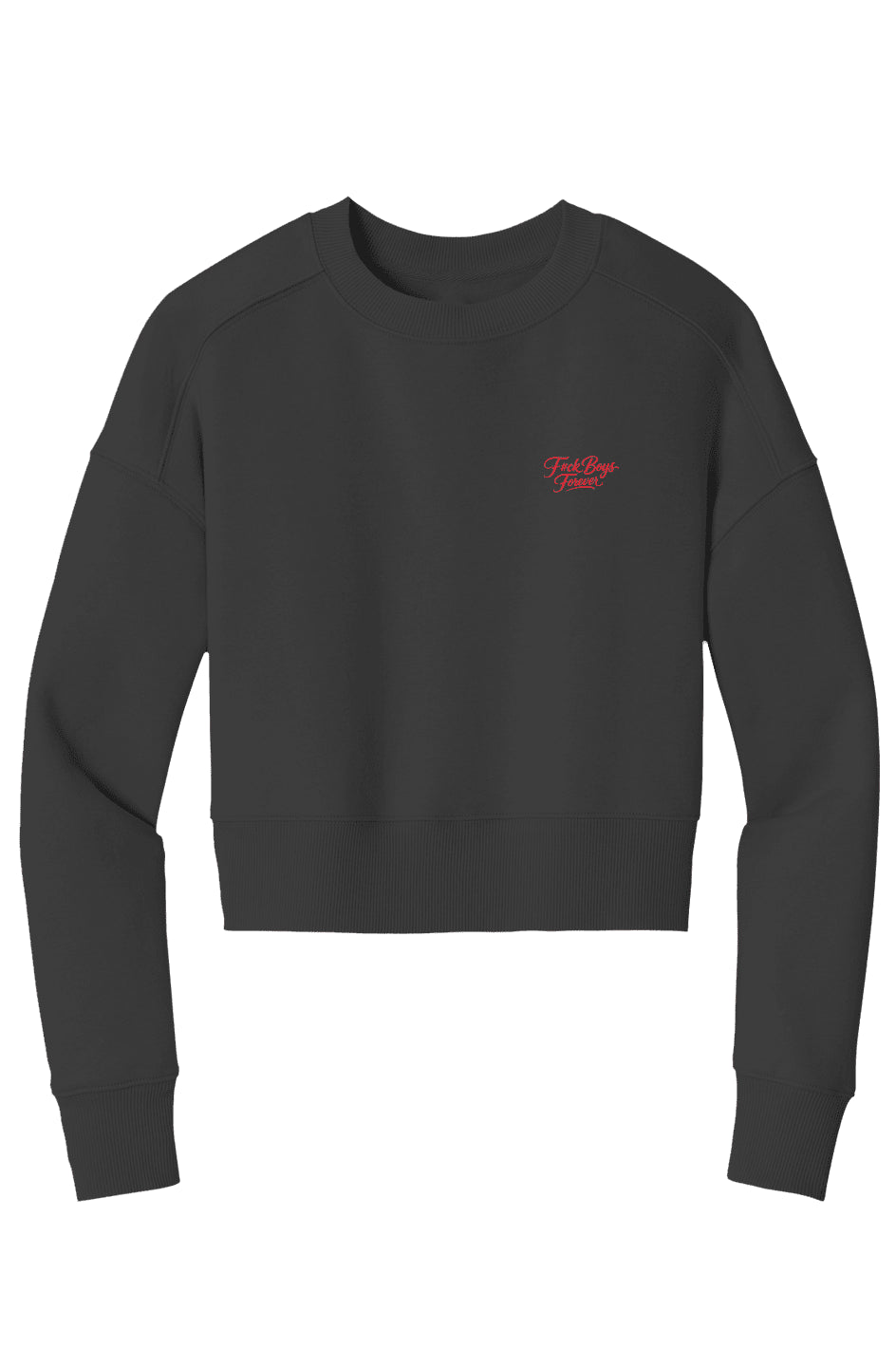 Fck Boys Forever Crop Crew - Baby Byte