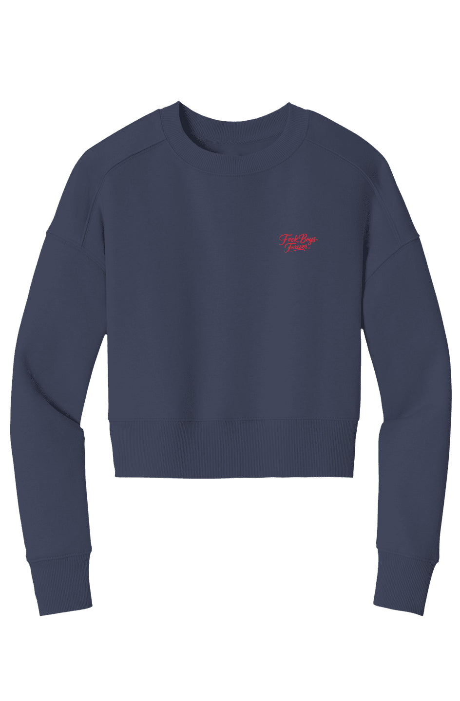 Fck Boys Forever Crop Crew - Baby Byte