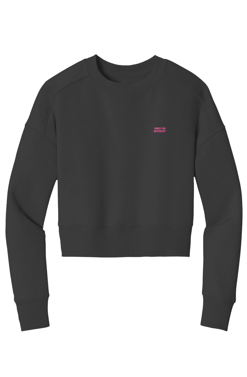 Horny for Heathcliff Crop Crew - Baby Byte