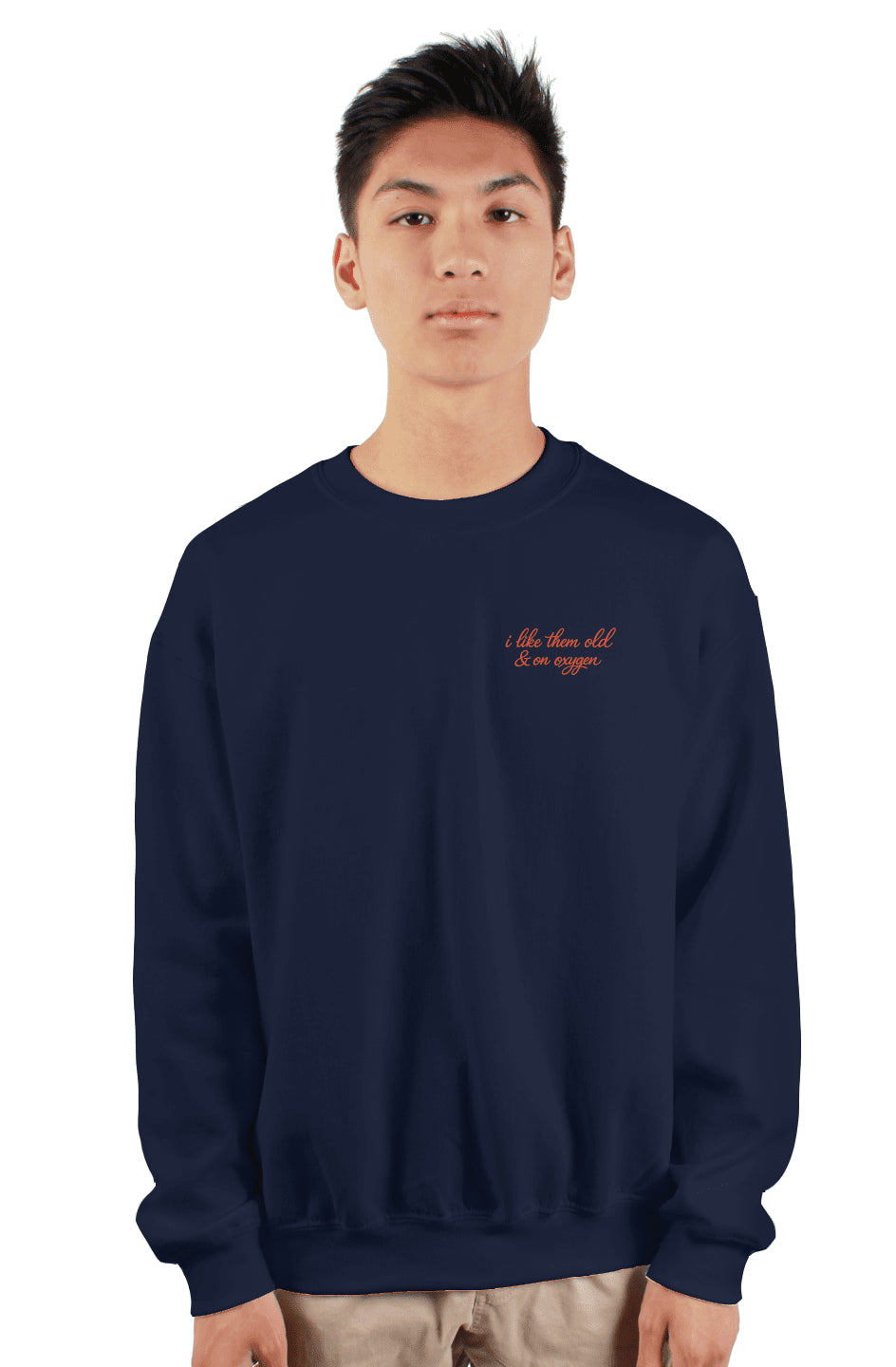 I Like Them Old & On Oxygen Men's Crewneck - Baby Byte