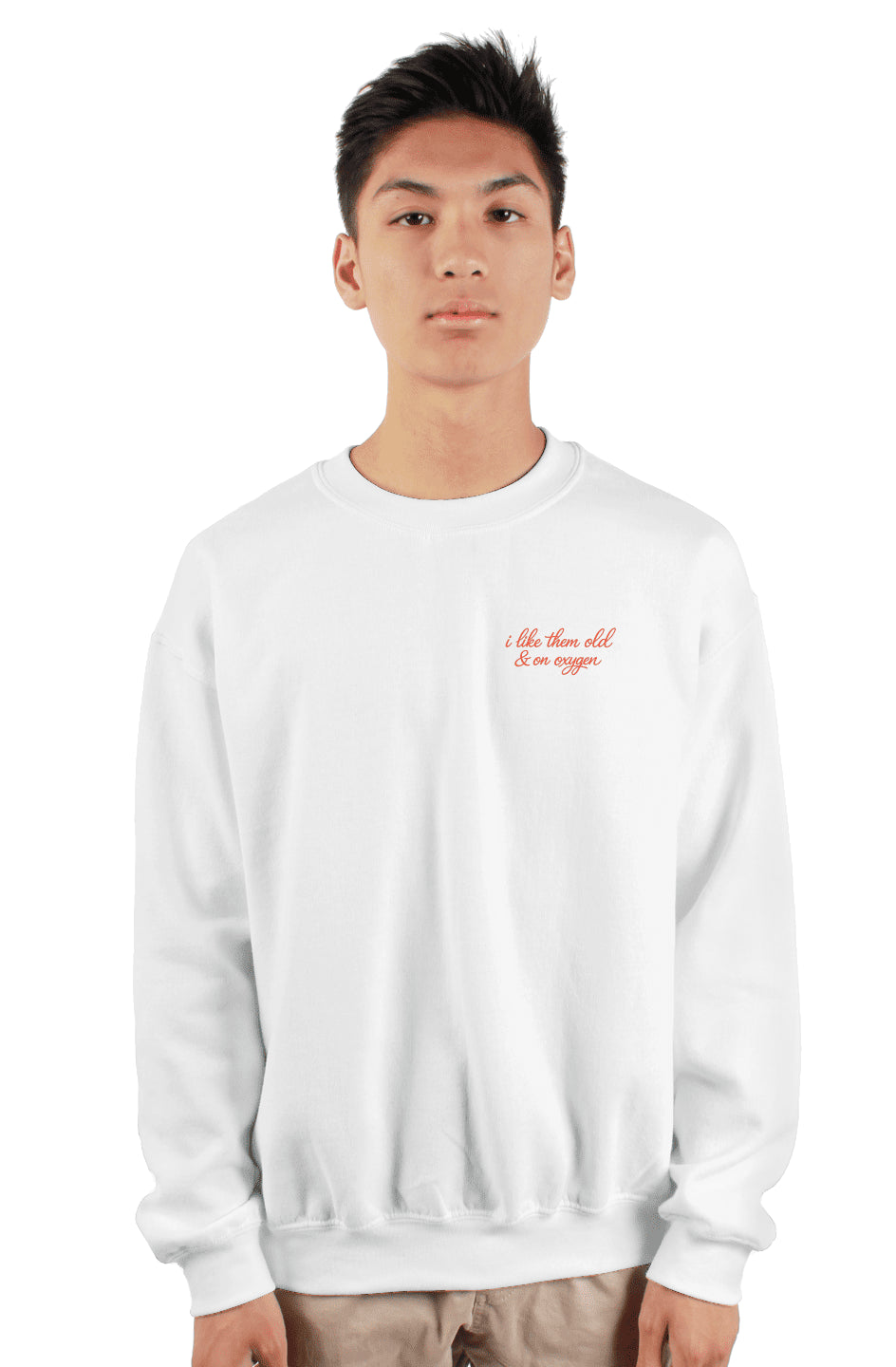 I Like Them Old & On Oxygen Men's Crewneck - Baby Byte