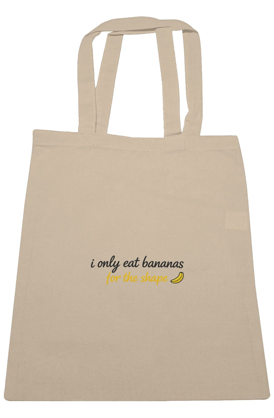 I Only Eat Banana's For the Shape Large Canvas Tote - Baby Byte