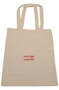 Marriage Material Large Canvas Tote - Baby Byte