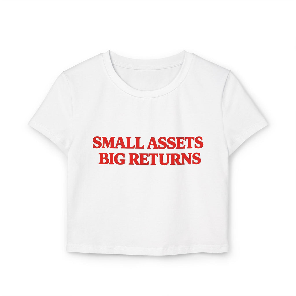 Small Assets Big Returns Women’s Crop Tee - Baby Byte