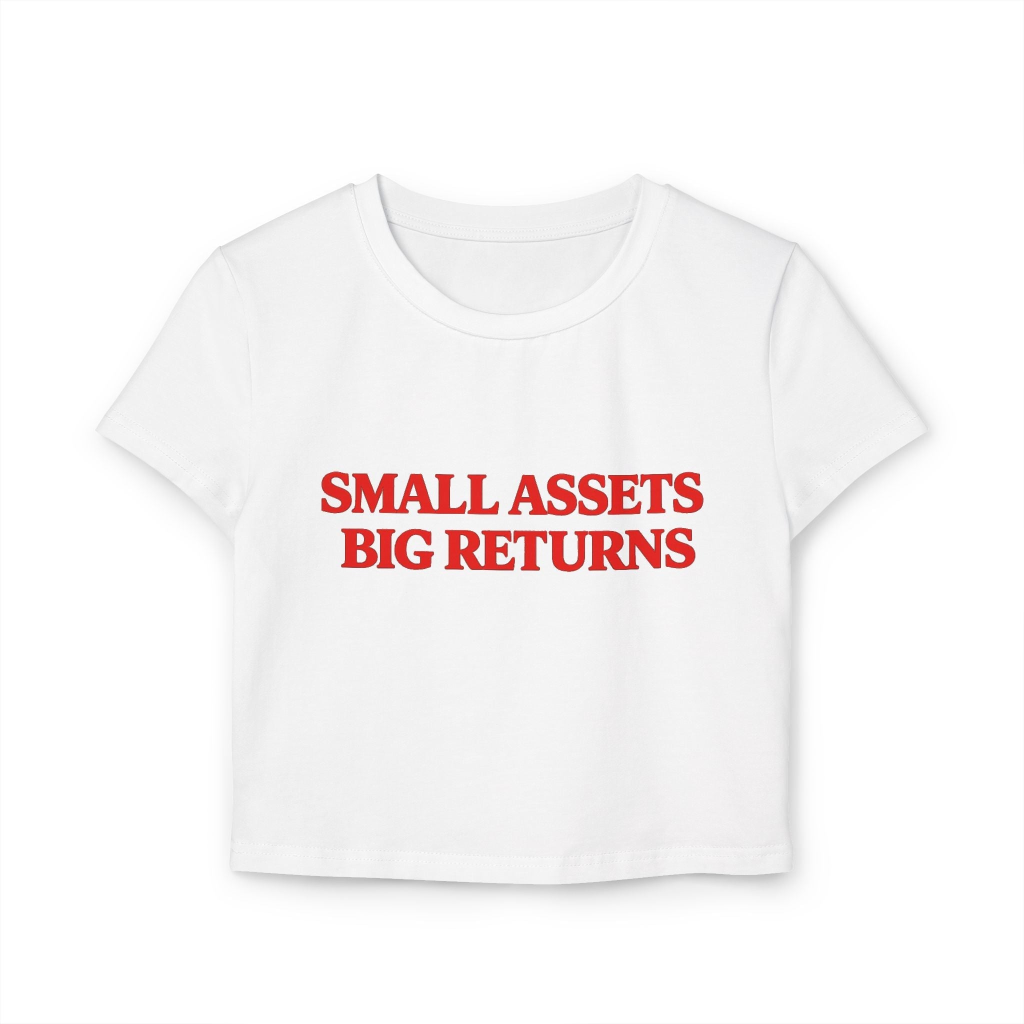 Small Assets Big Returns Women’s Crop Tee - Baby Byte
