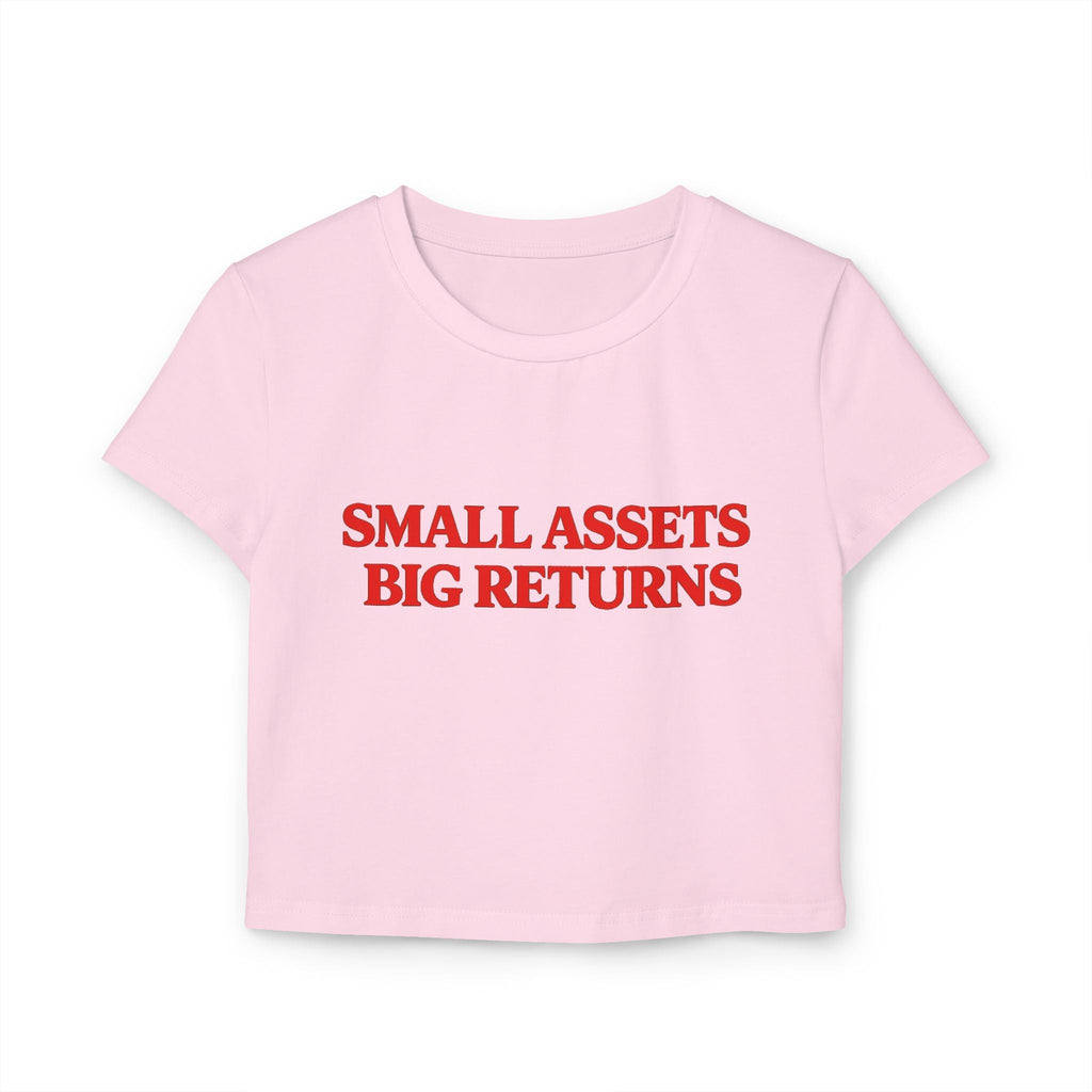 Small Assets Big Returns Women’s Crop Tee - Baby Byte