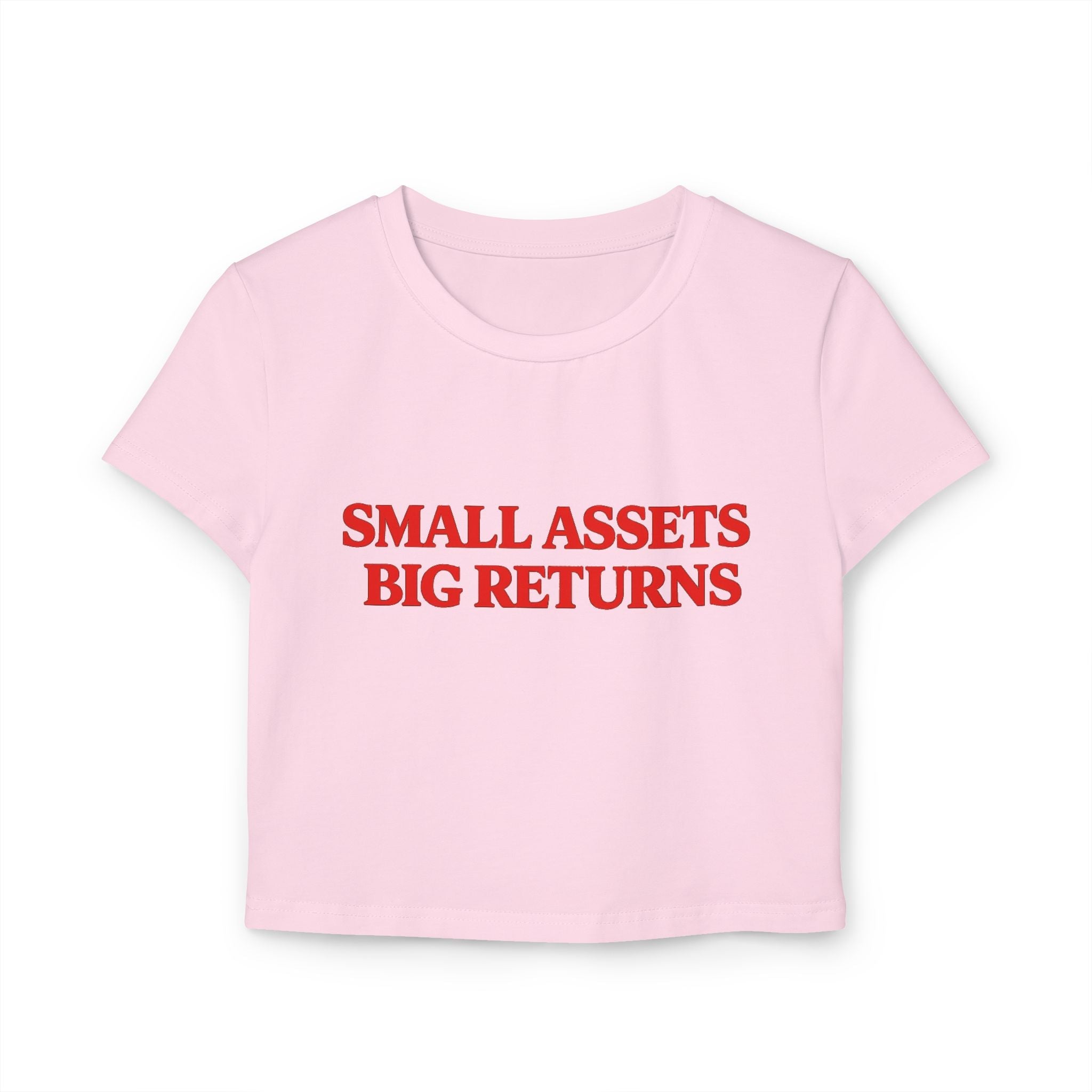 Small Assets Big Returns Women’s Crop Tee - Baby Byte