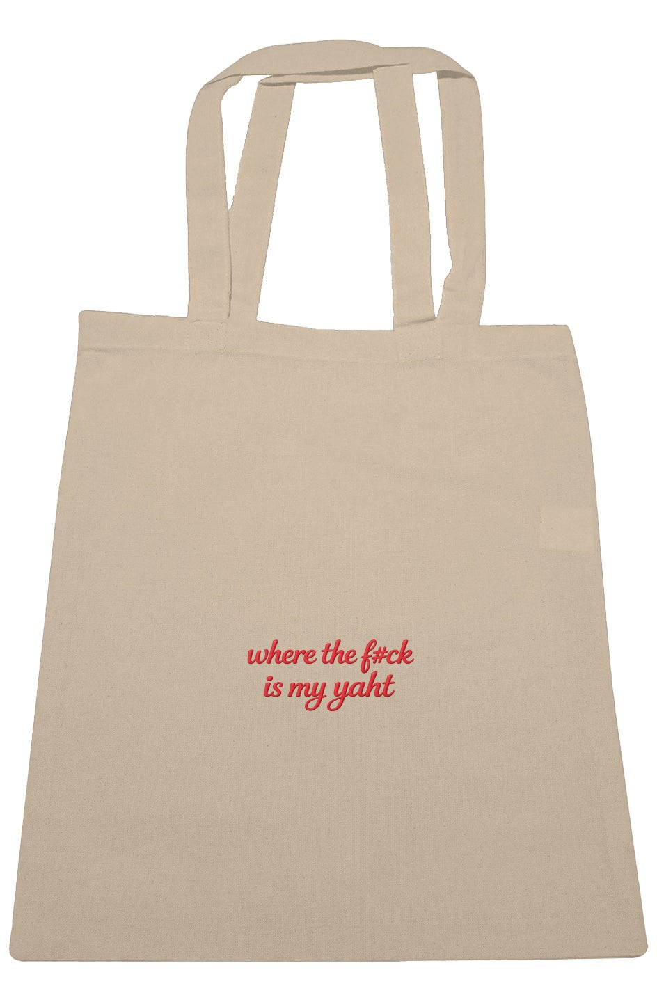 Where The Fck is my Yaht Large Canvas Tote - Baby Byte